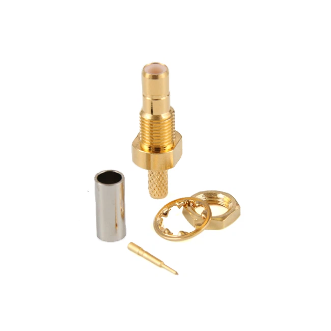 SMB Male Connector Bulkhead For RG316 RG174 Crimp Type SMB-C-JY1.5